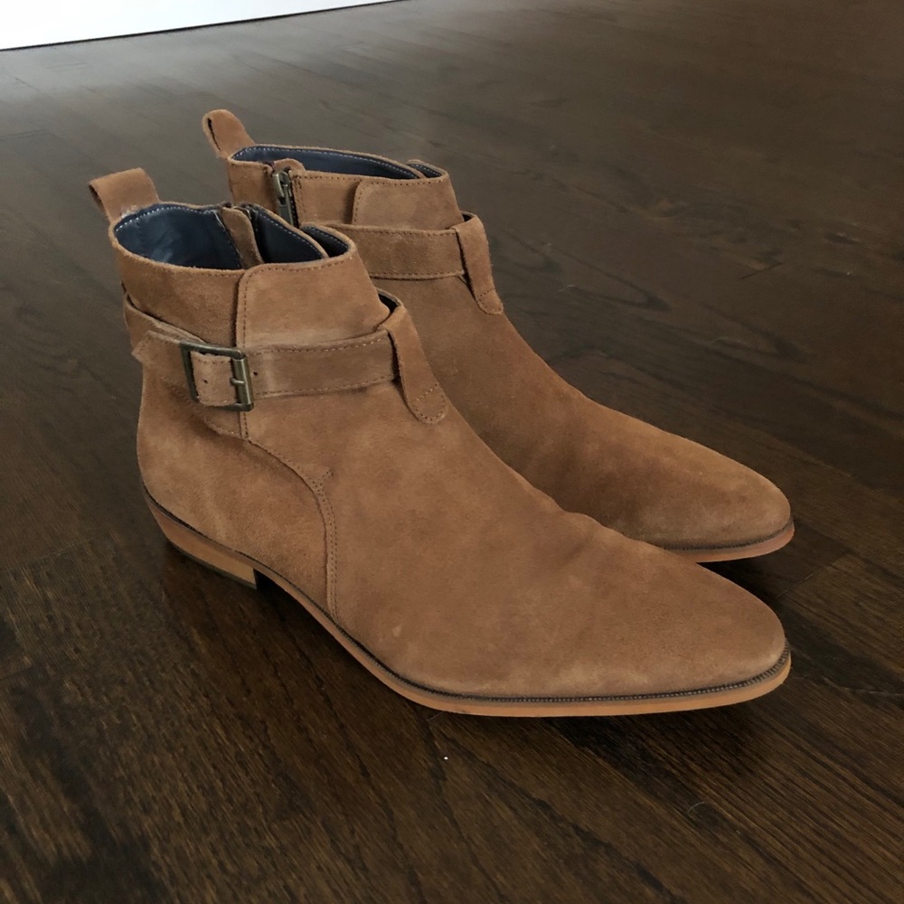 Topman Men’s Suede Boot with Buckle